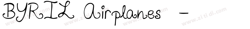 BYRIL Airplanes字体字体转换